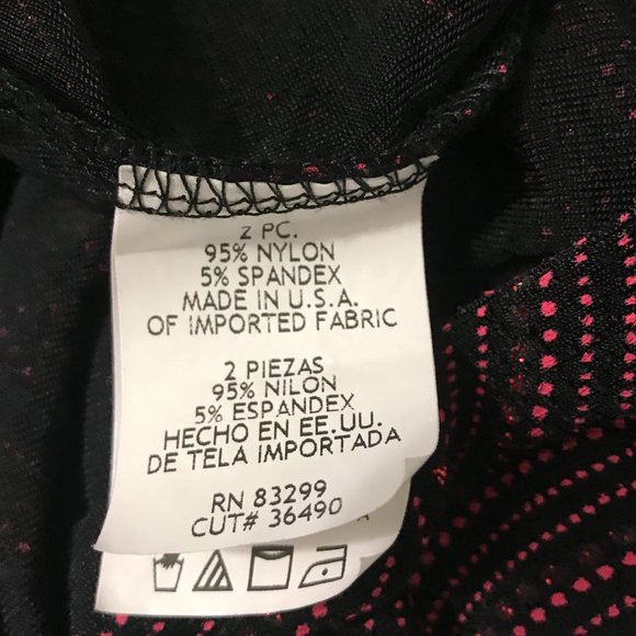 VTG Blu Sage 2 Piece Jacket & Tank Top Set Women's XL Black & Red Glitter USA - Picture 6 of 6